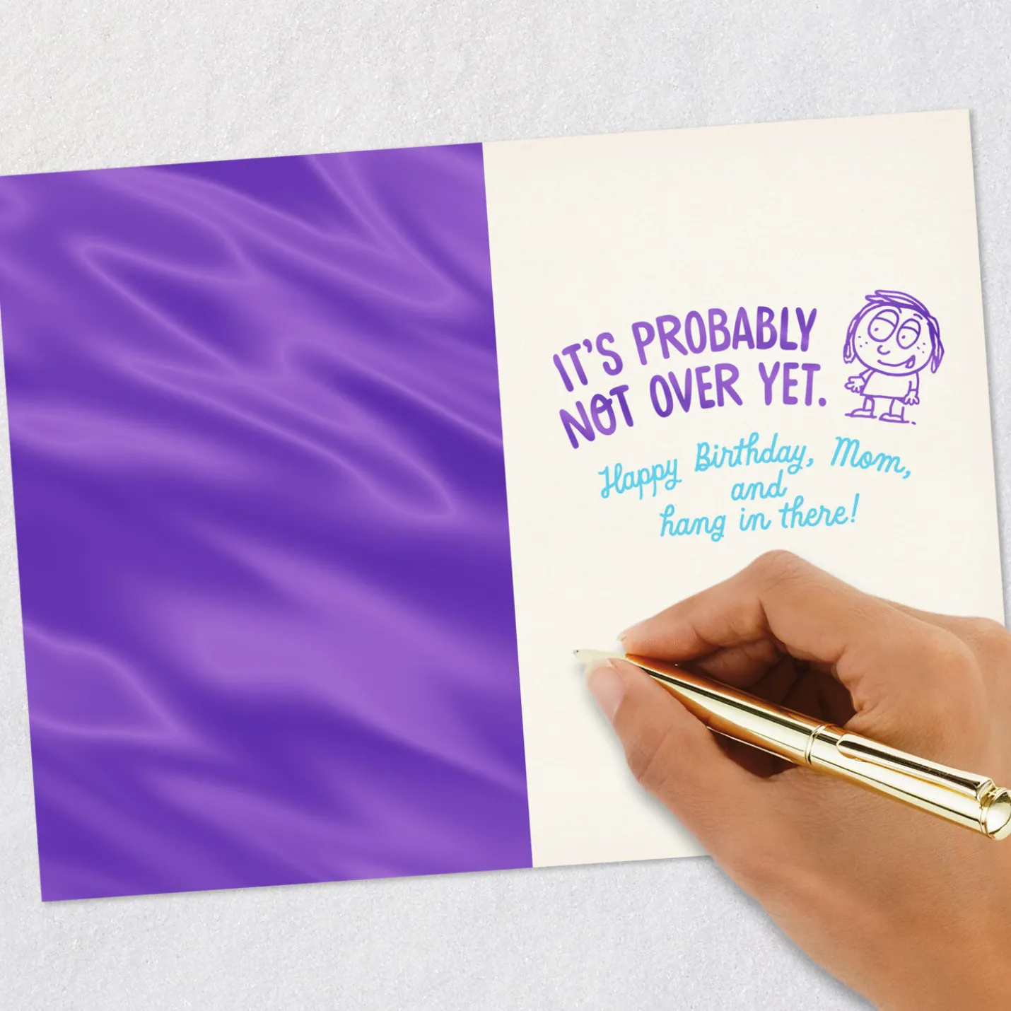 Not Over Yet Funny Birthday Card for Mom