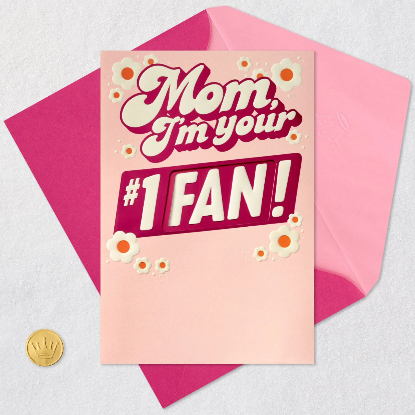 Number 1 Fan Pop-Up Birthday Card for Mom