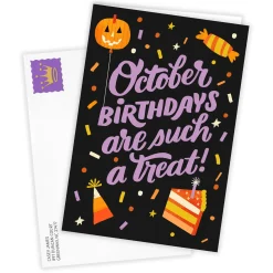 October Is a Treat Custom Birthday Card