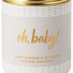 Oh Baby Warm Almond and Blossom Scented Jar Candle, 7 oz.