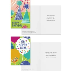 Oh Happy Day Assorted Religious Birthday Cards, Box of 12