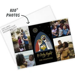 O Holy Night Flat Christmas Photo Card