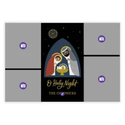 O Holy Night Flat Christmas Photo Card