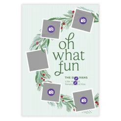 Oh What Fun Photo Collage Flat Holiday Photo Card