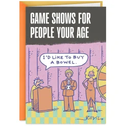 Old Age Game Show Funny Birthday Card for Adult
