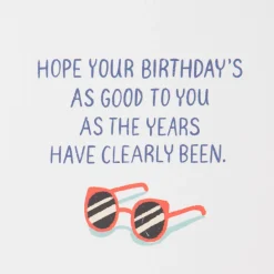 Old and Wrinkly Pug Funny Birthday Card