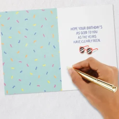 Old and Wrinkly Pug Funny Birthday Card