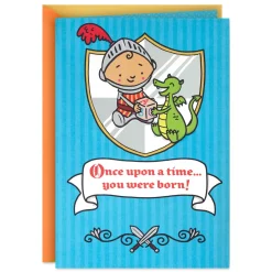 Once Upon a Time Birthday Card for Boy With Activity Sheet