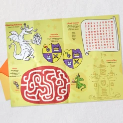 Once Upon a Time Birthday Card for Boy With Activity Sheet