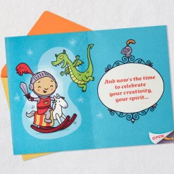 Once Upon a Time Birthday Card for Boy With Activity Sheet