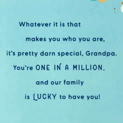 One in a Million Birthday Card for Grandpa