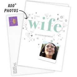 One-of-a-Kind Wife Custom Birthday Card