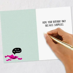 Only Nice Surprises Funny Birthday Card