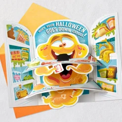 Open at Your Own Risk Funny Pop-Up Halloween Card With Sound