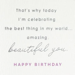 Open Mind, Positive Soul and Kind Heart Birthday Card for Wife