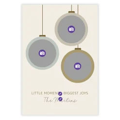 Ornaments Flat Christmas Photo Card