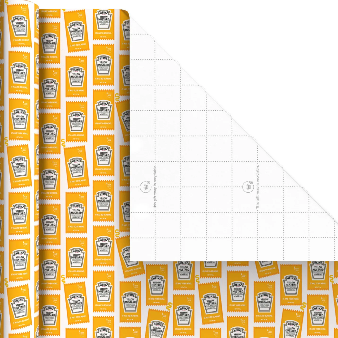 Oscar Mayer™ and Heinz Condiments 3-Pack Wrapping Paper Mini Roll Bundle, 45 sq. ft. total
