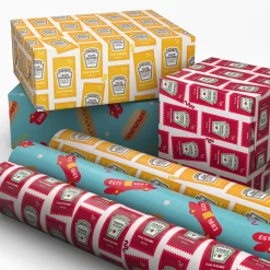 Oscar Mayer™ and Heinz Condiments 3-Pack Wrapping Paper Mini Roll Bundle, 45 sq. ft. total
