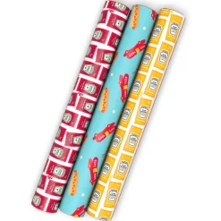 Oscar Mayer™ and Heinz Condiments 3-Pack Wrapping Paper Mini Roll Bundle, 45 sq. ft. total