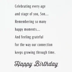 Our Connection Keeps Growing Birthday Card for Son