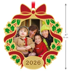Our Family Christmas 2026 Metal Personalized Ornament, Custom Photo