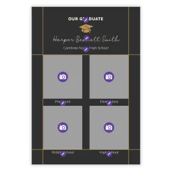 Our Graduate Photo Collage Flat Graduation Announcement