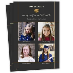 Our Graduate Photo Collage Flat Graduation Announcement