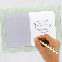 Our Hearts Keep Us Close Birthday Card for Sister