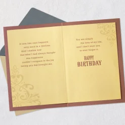 Our Love Is Once in a Lifetime Romantic Birthday Card
