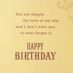 Our Love Is Once in a Lifetime Romantic Birthday Card