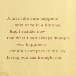 Our Love Is Once in a Lifetime Romantic Birthday Card
