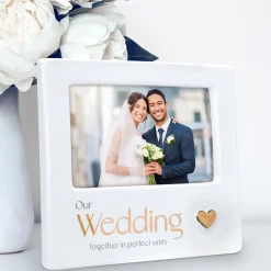 Our Wedding Ceramic Picture Frame, 4x6