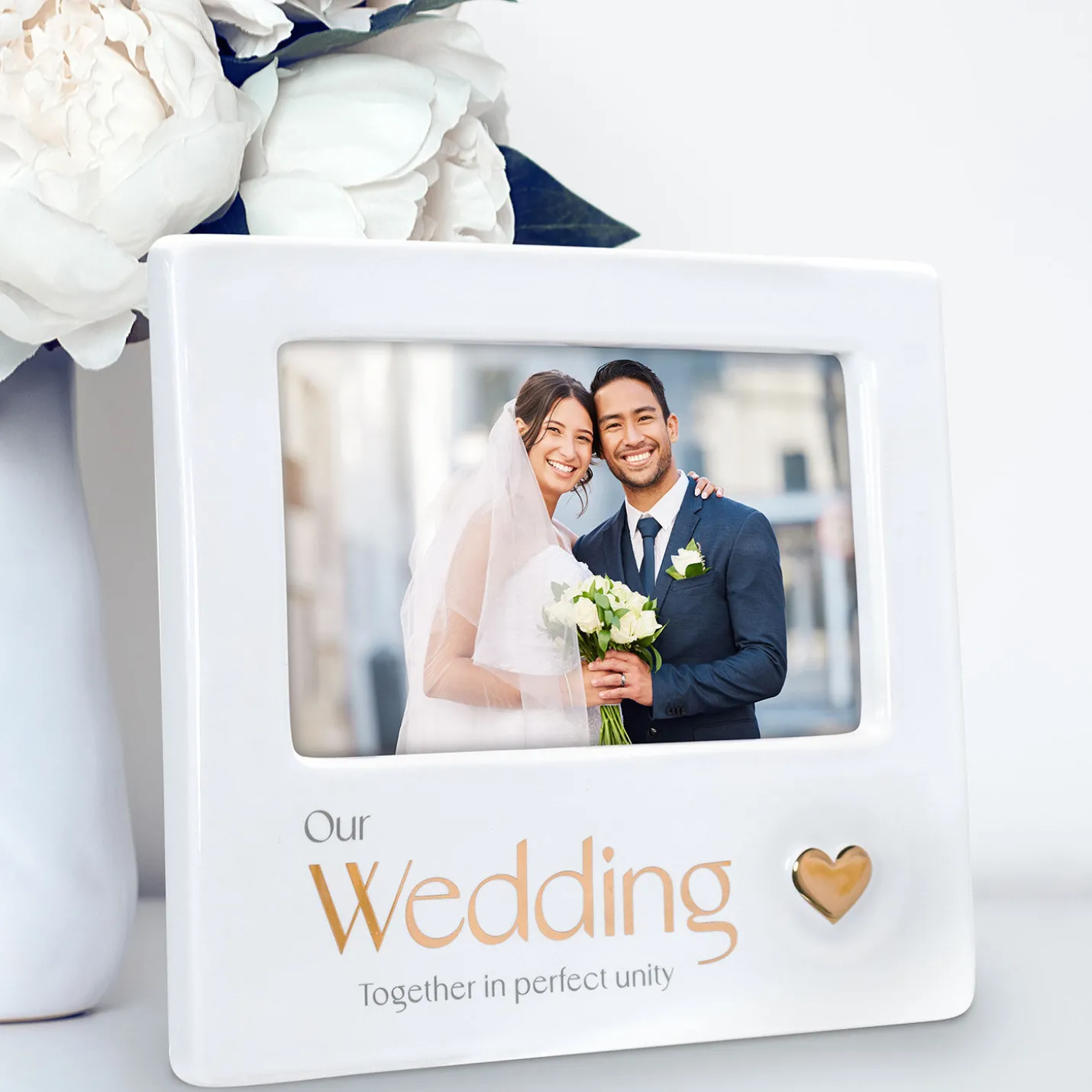 Our Wedding Ceramic Picture Frame, 4x6