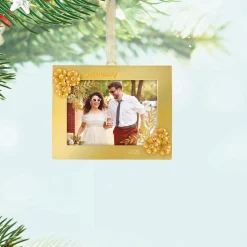 Our Wedding 2025 Metal Personalized Ornament, Custom Photo