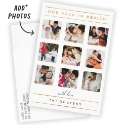 Our Year in Review Collage Flat Holiday Photo Card