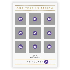 Our Year in Review Collage Flat Holiday Photo Card