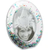 Oval Confetti-Filled Picture Frame, 4x6