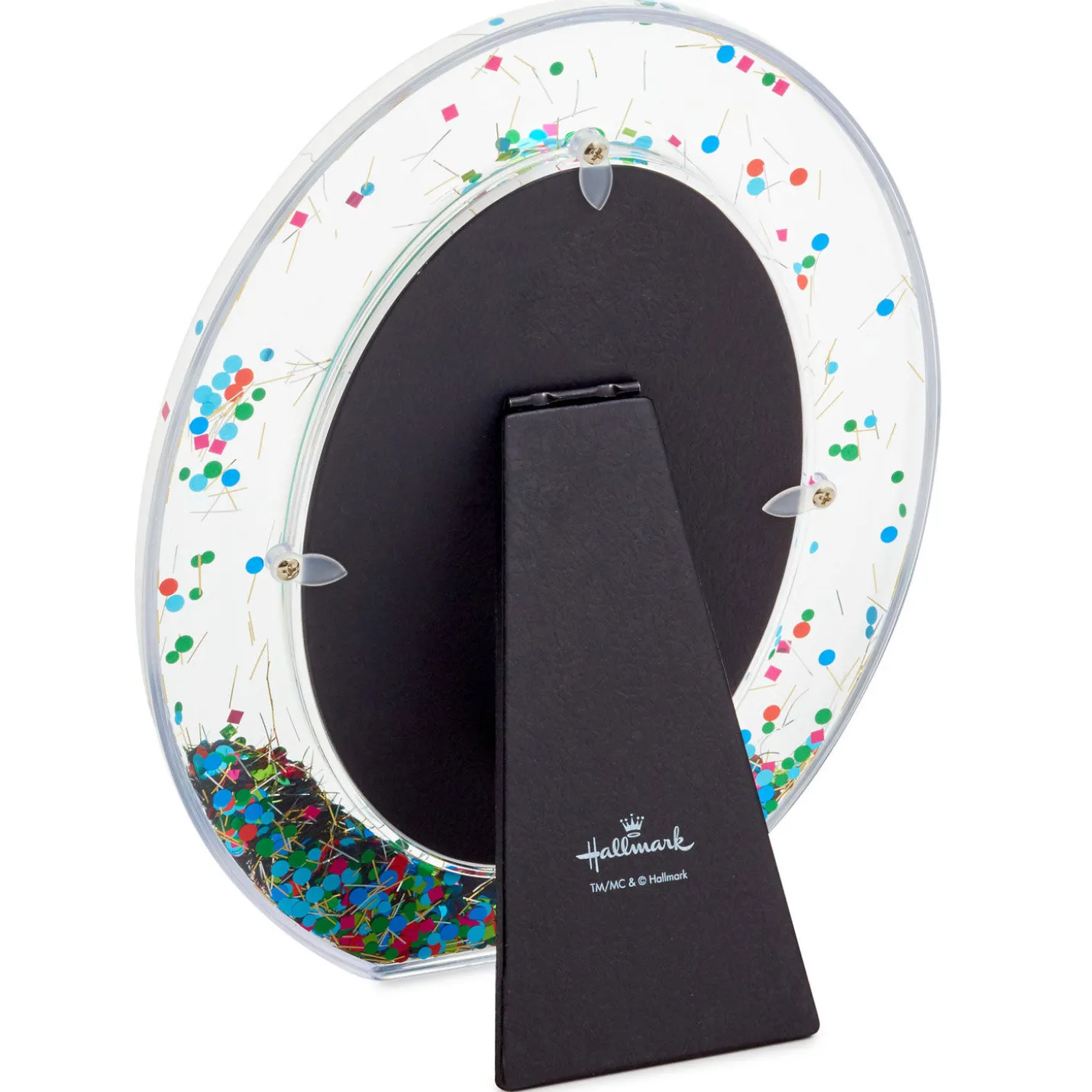 Oval Confetti-Filled Picture Frame, 4x6