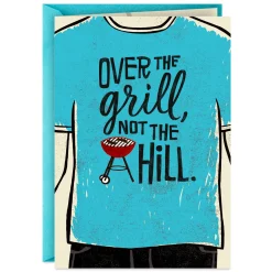 Over the Grill Funny Birthday Card