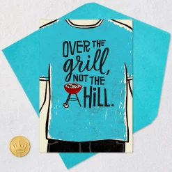 Over the Grill Funny Birthday Card