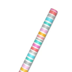 Painted Watercolor Stripes Wrapping Paper Roll, 20 sq. ft.