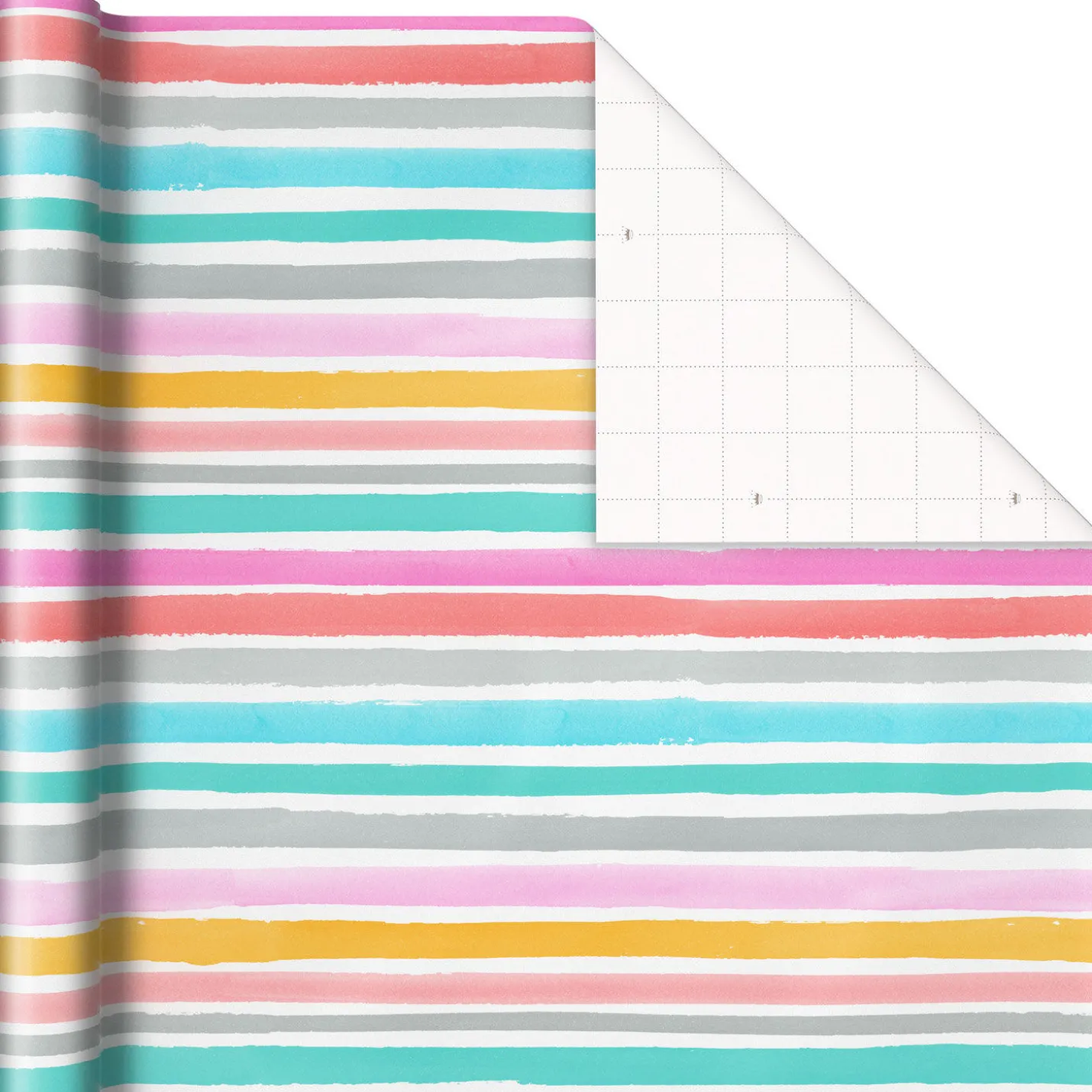 Painted Watercolor Stripes Wrapping Paper Roll, 20 sq. ft.