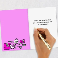 Pardon My Domestic Skills Funny Birthday Card