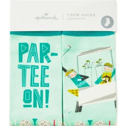 Par-tee On Golf Funny Crew Socks