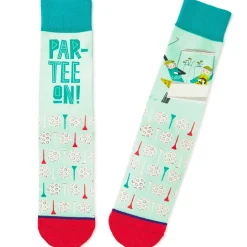 Par-tee On Golf Funny Crew Socks