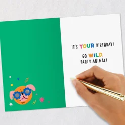 Party Animal Dogs Birthday Card for Kids