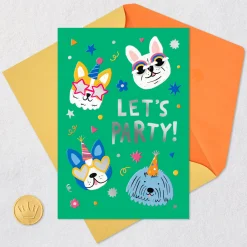 Party Animal Dogs Birthday Card for Kids