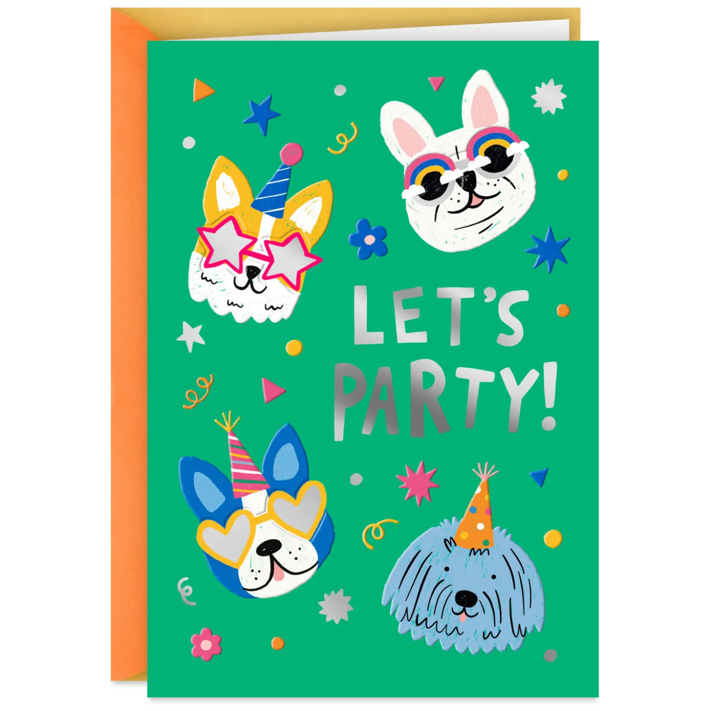 Party Animal Dogs Birthday Card for Kids