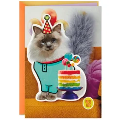 Party Cat Funny Musical Birthday Card With Motion
