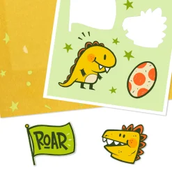 Party Like a Dinosaur Birthday Card for Kids With Stickers